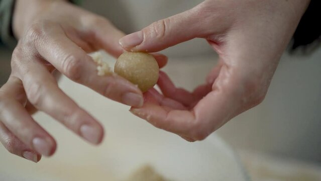 Panellets. Traditional Spanish and Catalan sweets for All Saints Day and Halloween