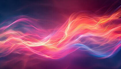 A colorful, swirling line of pink, blue, and orange by AI generated image