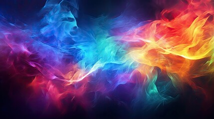 Fototapeta premium Multicolored paint splashes on a canvas, creating a vibrant and expressive artwork