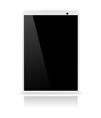 one  digital tablet is highlighted on a white background