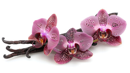 orchid flower isolated on white, generative ai