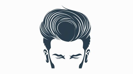 combover hair logo 