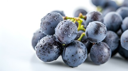 Close up of fresh Grapes on a white Background
