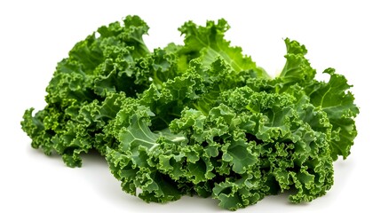 Obraz premium Close up of fresh Kales on a white Background