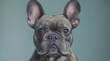   A tight shot of a canine's expressive face gazing at the camera with sorrowful eyes