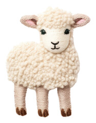 Fototapeta premium PNG Cute sheep in embroidery style livestock animal mammal.