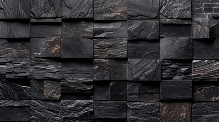   A tight shot of a black slate wall, featuring a centrally placed clock