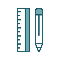 ruler icon vector design template simple and clean