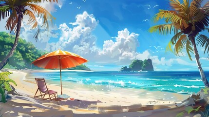 Summer beach vibe wallpaper