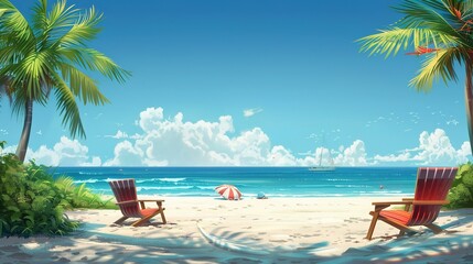 Summer beach vibe wallpaper