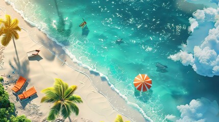 Summer beach vibe wallpaper