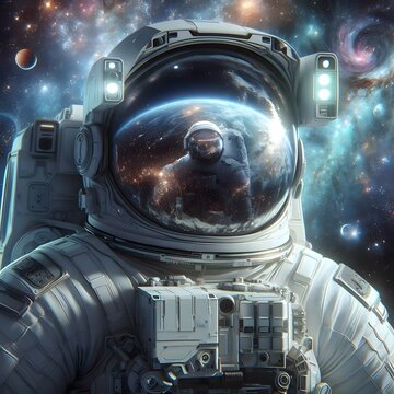 astronut on space