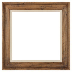 Simple wooden picture frame in PNG format on a transparent background.