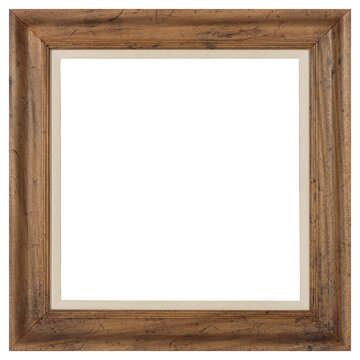Simple wooden picture frame in PNG format on a transparent background.