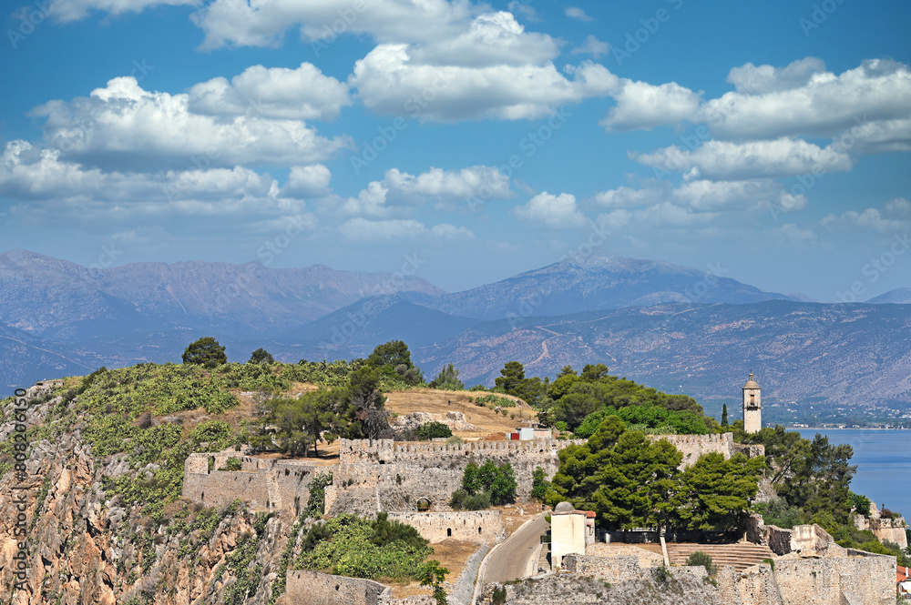 Canvas Prints acronafplia castle in nafplio, peloponnese, greece