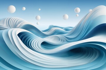 abstract blue background in the shape of hills or waves
