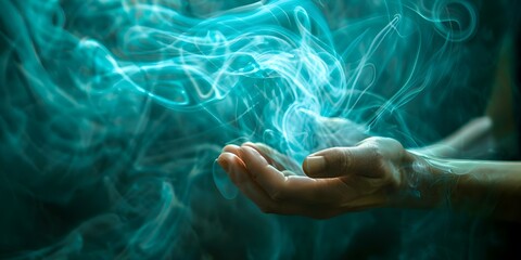 Close-Up Image of Reiki Practitioner's Hands Radiating Powerful Energy Flow. Concept Alternative Healing, Reiki Energy, Spiritual Practice, Holistic Wellness, Healing Touch
