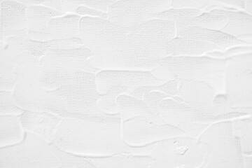 White abstract texture on canvas, background