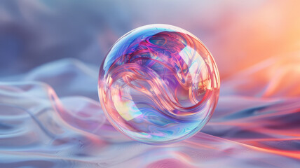 Close up of a soap bubble