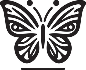 black and white butterfly