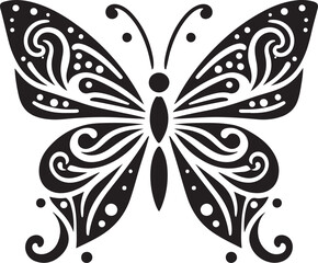 black and white butterfly