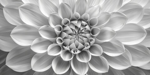 Large Monochrome Flower in Abstract Background