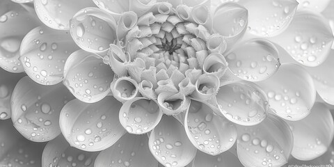 Large White Flower With Water Droplets