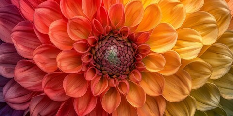 Rainbow Colored Flower Close Up