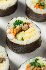 Homemade Korean Kimbap Rolls