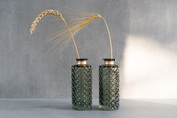 Wheat in vase beautiful illuminated