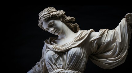 Roman matron statue radiating elegance and grace in attire