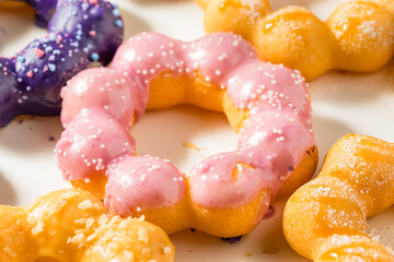 Colorful Homemade Mochi Donuts