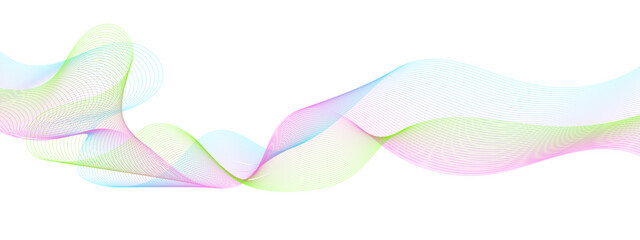 Abstract colorful glowing wave curved lines background.  Abstract frequency sound wave lines and technology curve lines background. Design used for banner, template, science, business and many more.