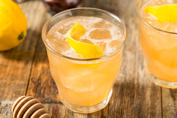 Refreshing Cold Tequila Honey Bee Cocktail