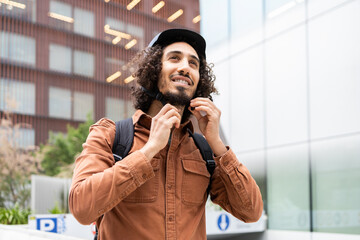 Man preparing for a ride on his electric scooter