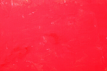 Red abstract texture on canvas, background