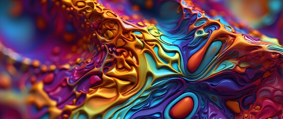 A colorful 3d fractal of skin.