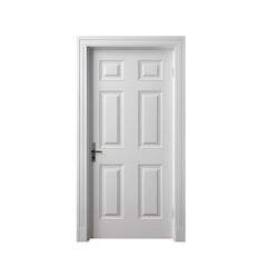 white door isolated on transparent background