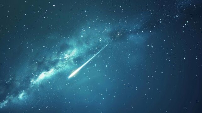 Meteora nel cielo stellato