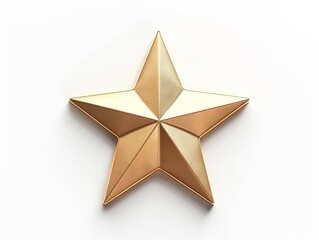 Fototapeta premium Gold star on white background.