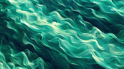 Deep sea green waves in a flame-like design perfect for a cool oceanic background