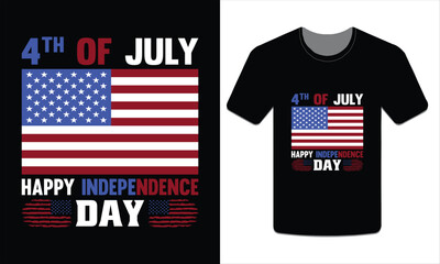 Fototapeta premium 4th of July happy Independence Day , 4th of July t-shirt design vector illustration