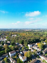 High Angle View of Central Northampton City of England United Kingdom, October 25th, 2023