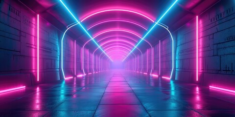 Digital Dimensions: Purple Gridline Illusions