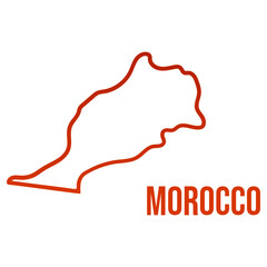 Kingdom of Morocco red gradient smooth abstract map