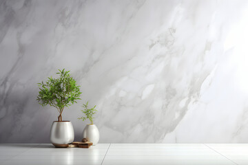 Gray and White Marble Elegance Sophisticated Generative AI,