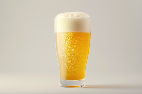 Minimalistic Beer Glass in Light Yellow and Orange