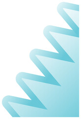 Blue gradient shapes for paper corners. Vector illustration.	