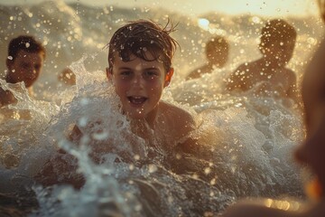 Water's Play: Illuminating Moments of Joy