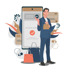 man-purchased-via-mobile-apps-illustration